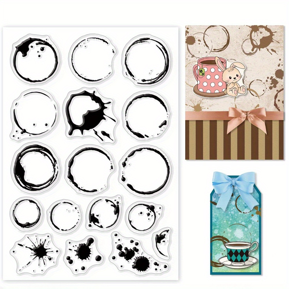 Coffee Tea Journal - Tea Stains Clear Stamp Coffee Stains