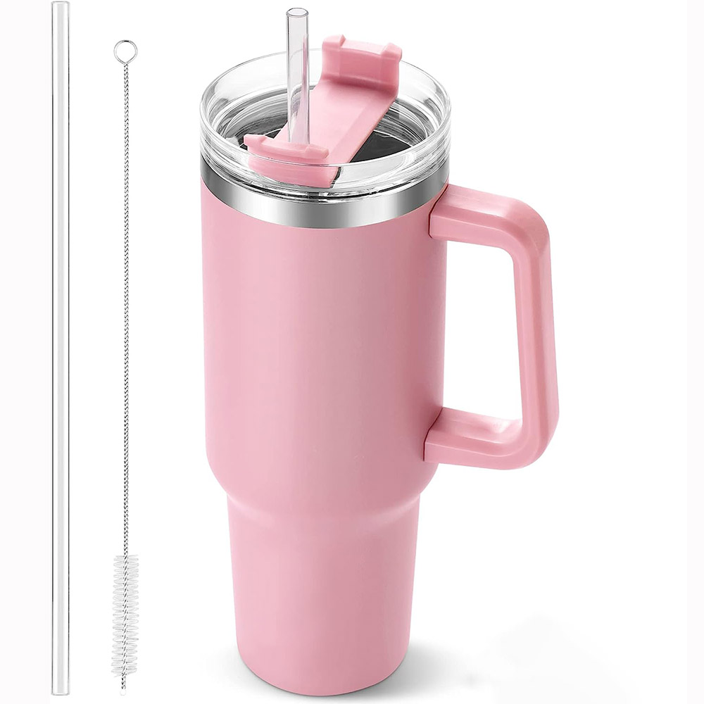 Coffee Tea Tumbler - 40oz Tumbler with Handle and Straw,