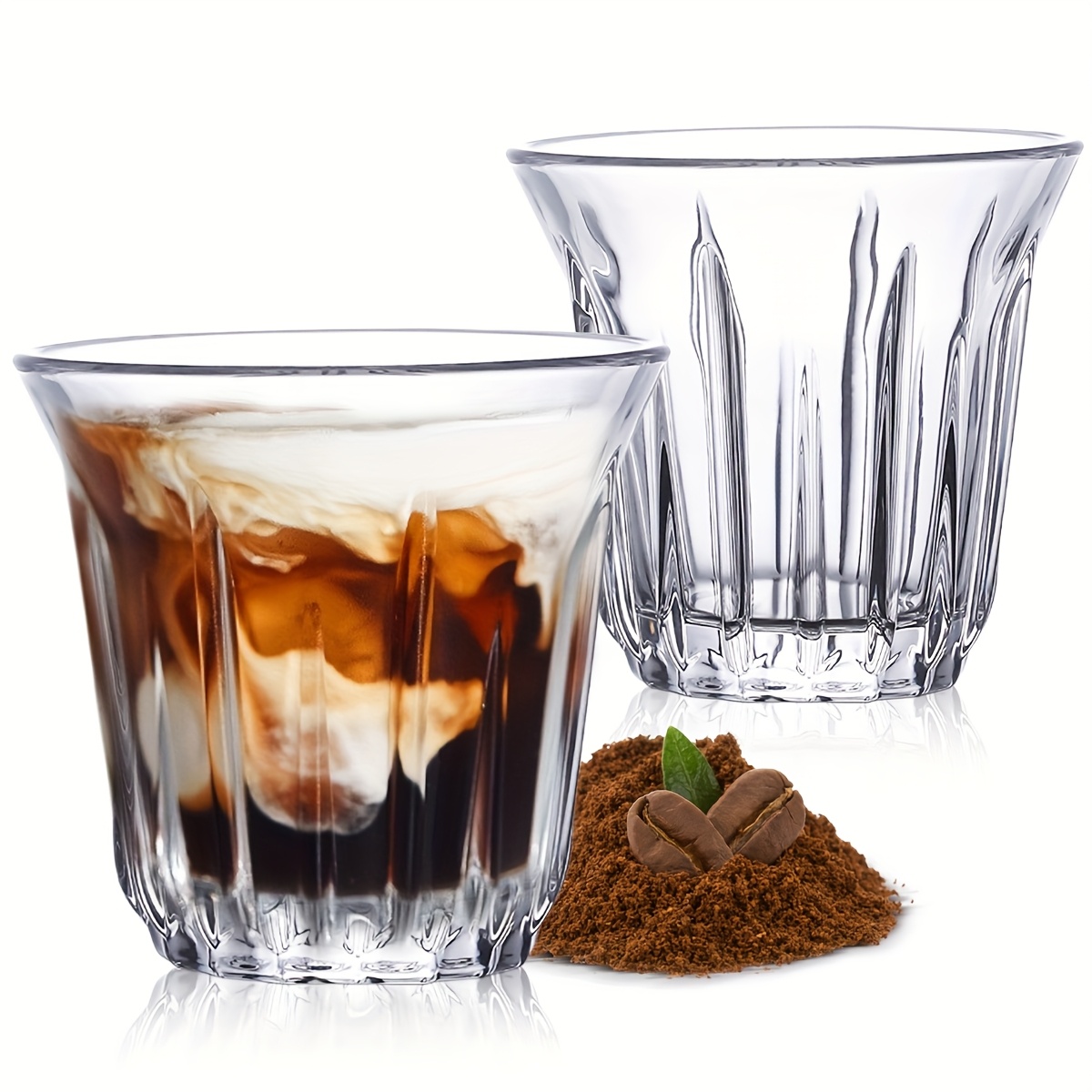 2 Pack Espresso Cups, Clear Gl - Coffee Tea Tumbler 评论和价格