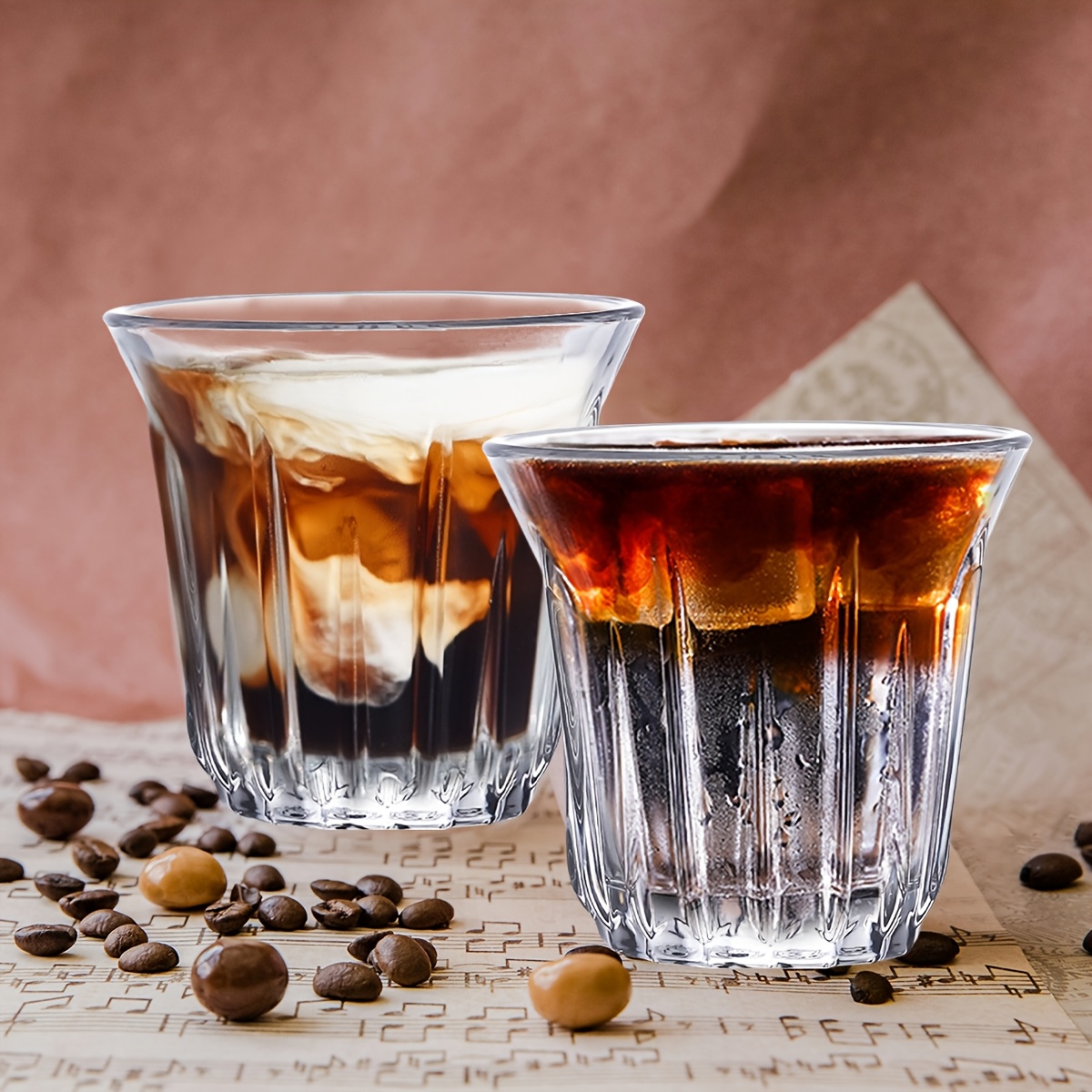 2 Pack Espresso Cups, Clear Gl - Coffee Tea Tumbler 评论和价格