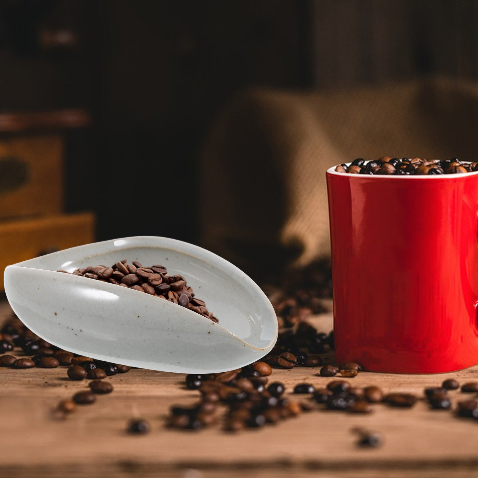 Ceramic Coffee Bean Dosing Tra - Coffee Tea Bean Leaf 评论和价格