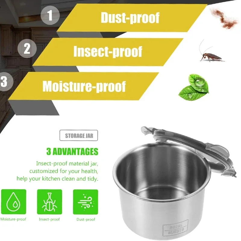 Stainless Steel Food Container - Coffee Tea Bean Leaf 评论和价格