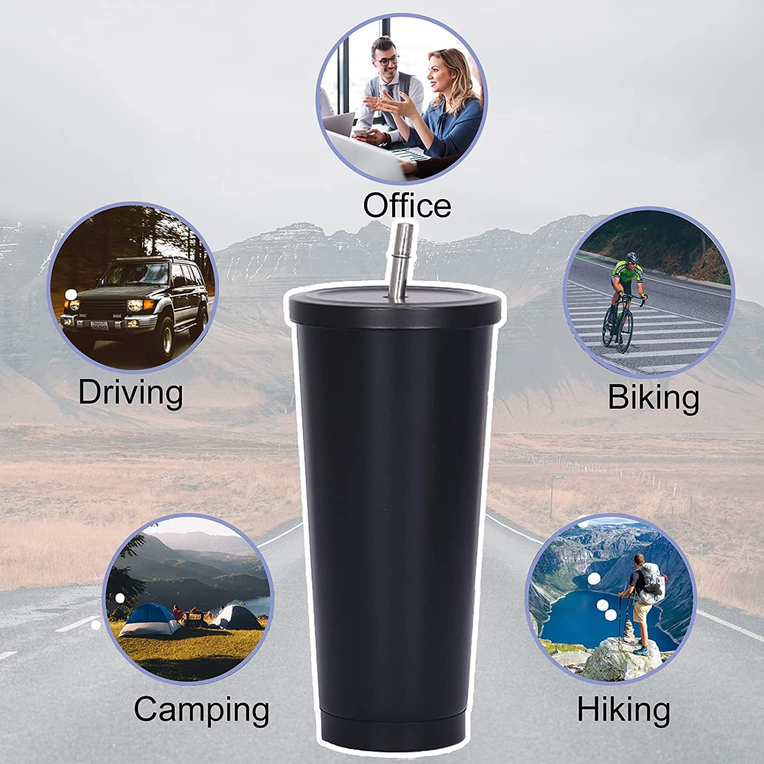 750ml Double-Wall Insulated Tu - Coffee Tea Tumbler 评论和价格