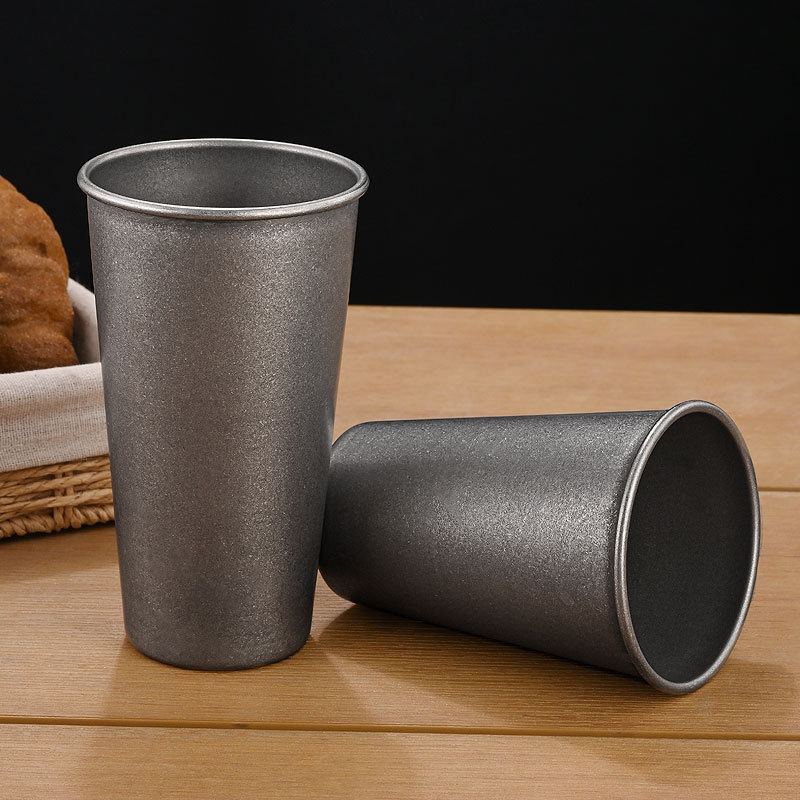 Retro Silver Stainless Steel D - Coffee Tea Tumbler 评论和价格