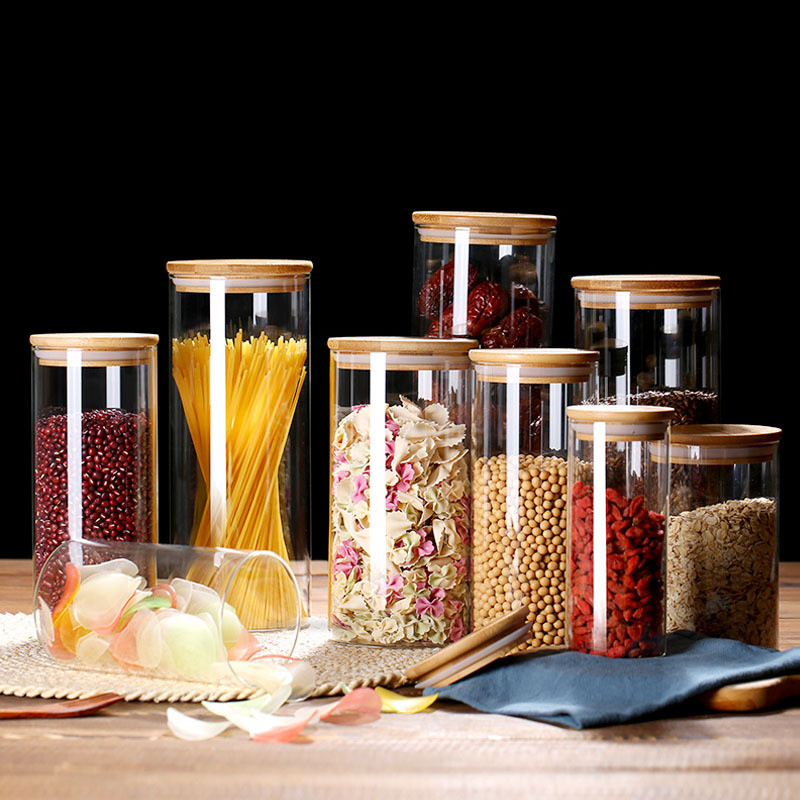 Glass Food Storage Jars with A - Coffee Tea Bean Leaf 评论和价格
