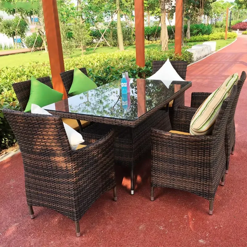 Outdoor Rattan Table and Chair - Coffee Tea Garden 评论和价格