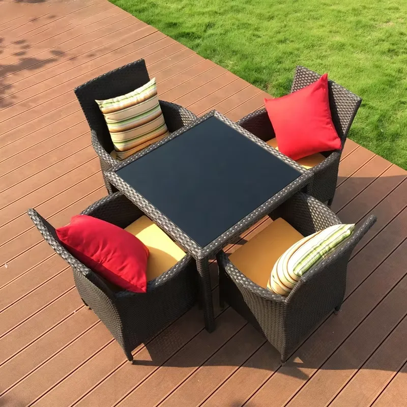 Outdoor Rattan Table and Chair - Coffee Tea Garden 评论和价格