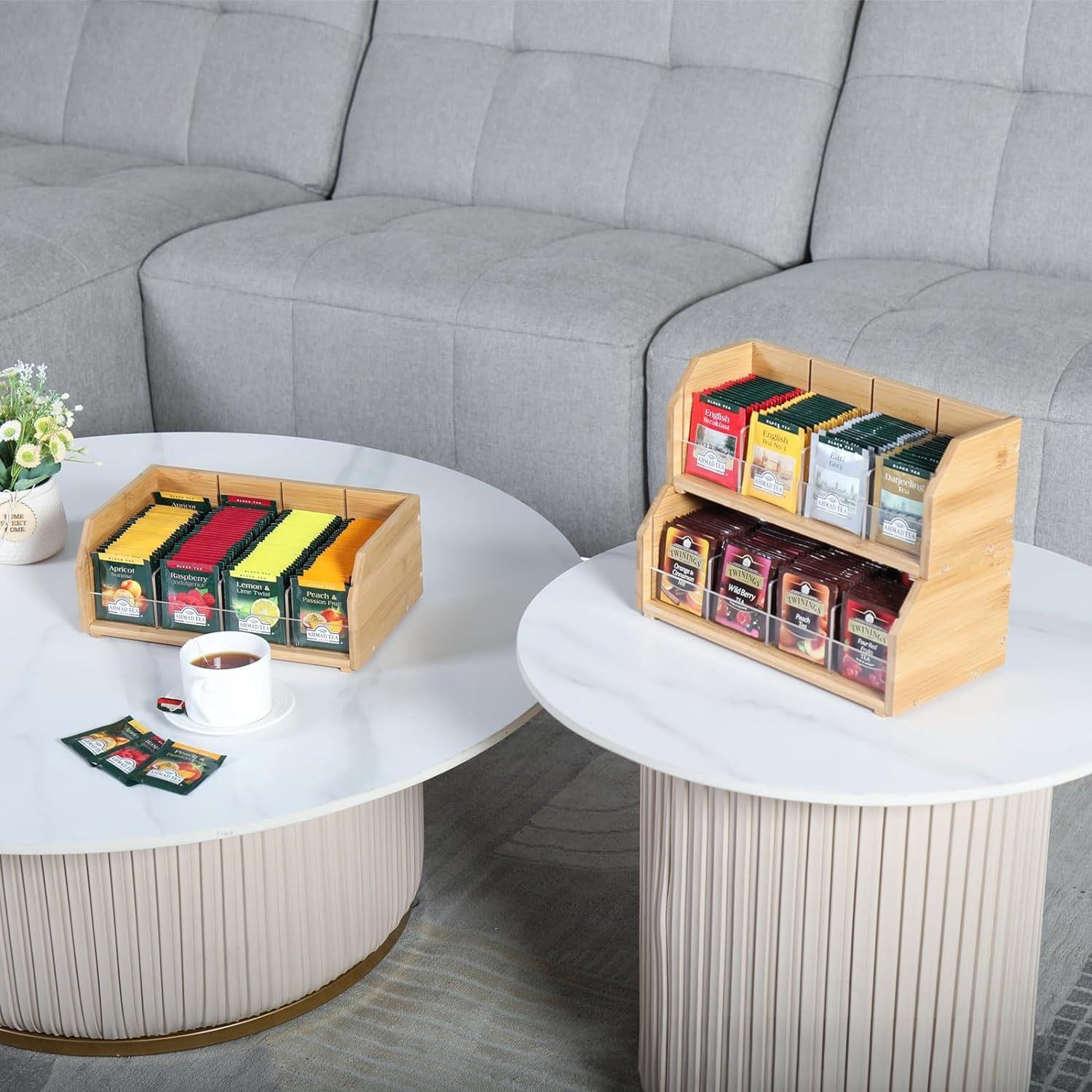Bamboo Tea Bag Storage Box Thr - Coffee Tea Bags 评论和价格