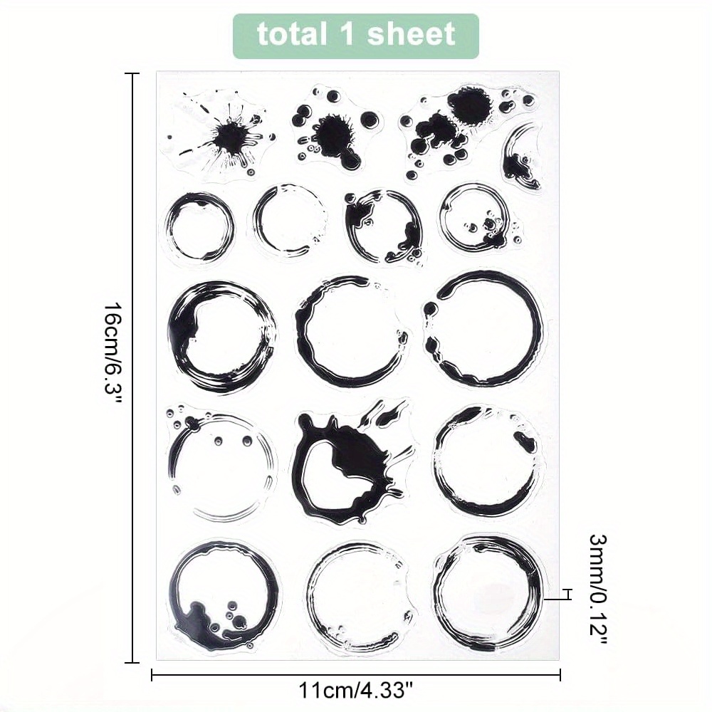 Tea Stains Clear Stamp Coffee  - Coffee Tea Journal 评论和价格