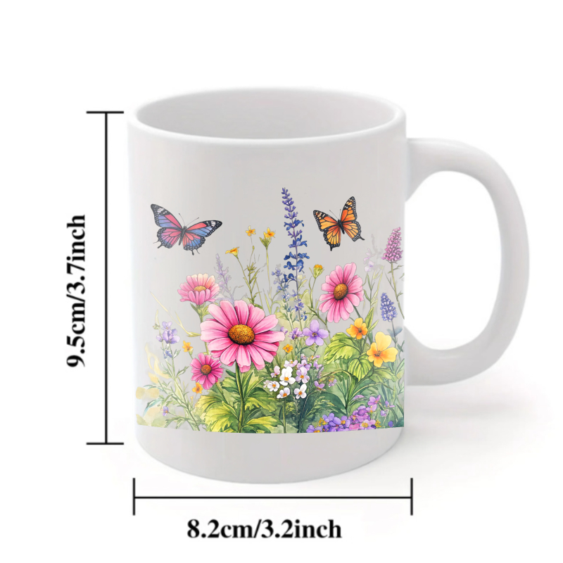 Ceramic cup white flower garde - Coffee Tea Garden 评论和价格