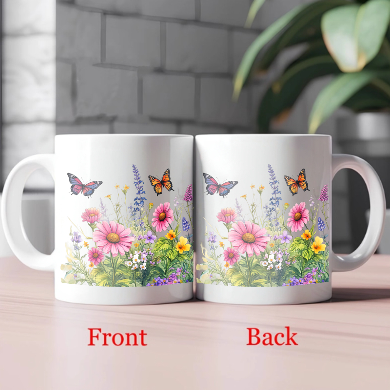Ceramic cup white flower garde - Coffee Tea Garden 评论和价格