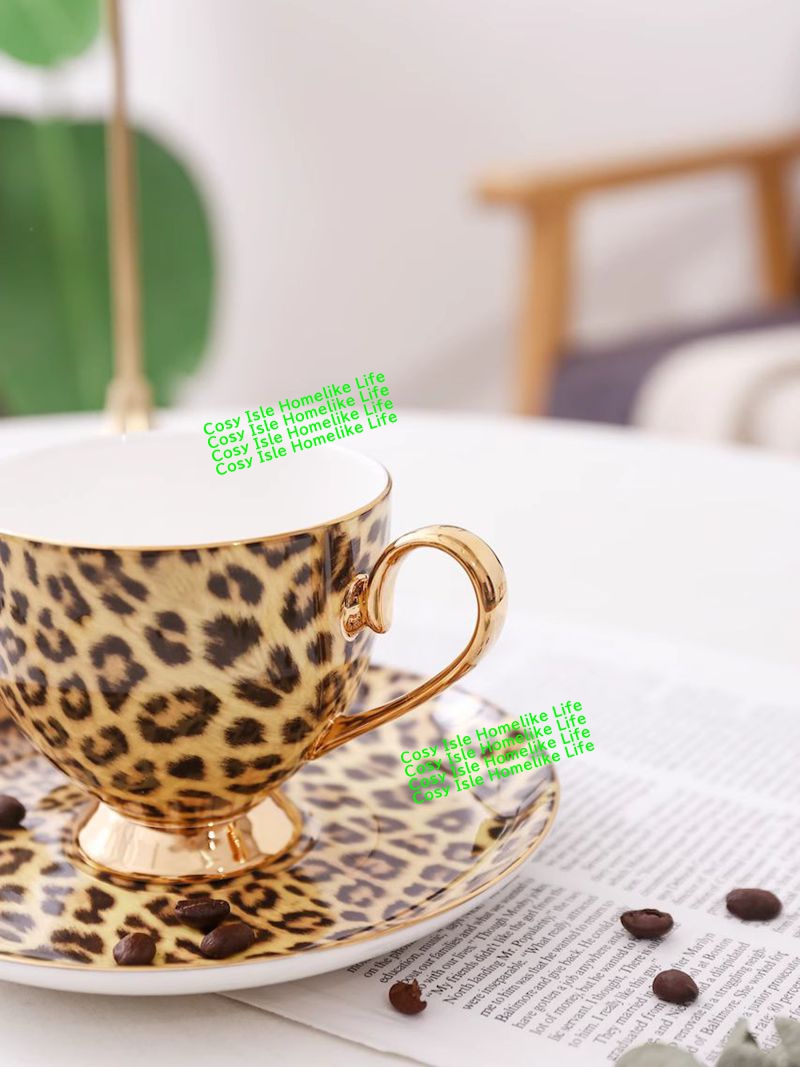 Gold Color Bone China Leopard  - Coffee Tea Festival 评论和价格