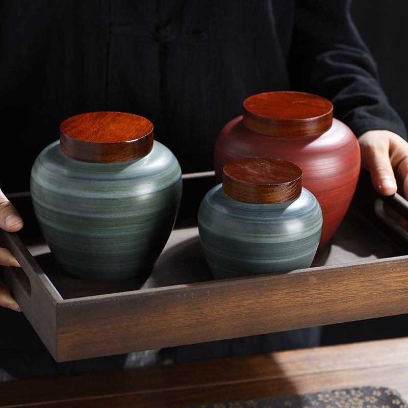 Retro Ceramic Tea Leaf Jar Cre - Coffee Tea Bean Leaf 评论和价格