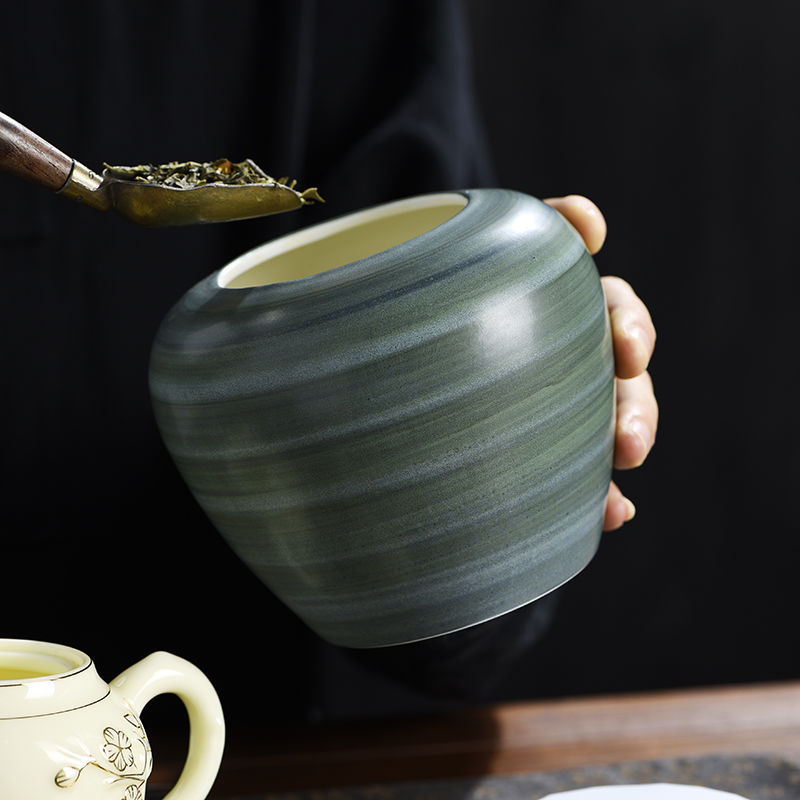 Retro Ceramic Tea Leaf Jar Cre - Coffee Tea Bean Leaf 评论和价格