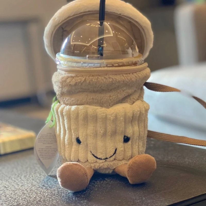 Cartoon Cute Plush Crossbody B - Coffee Tea Bags 评论和价格