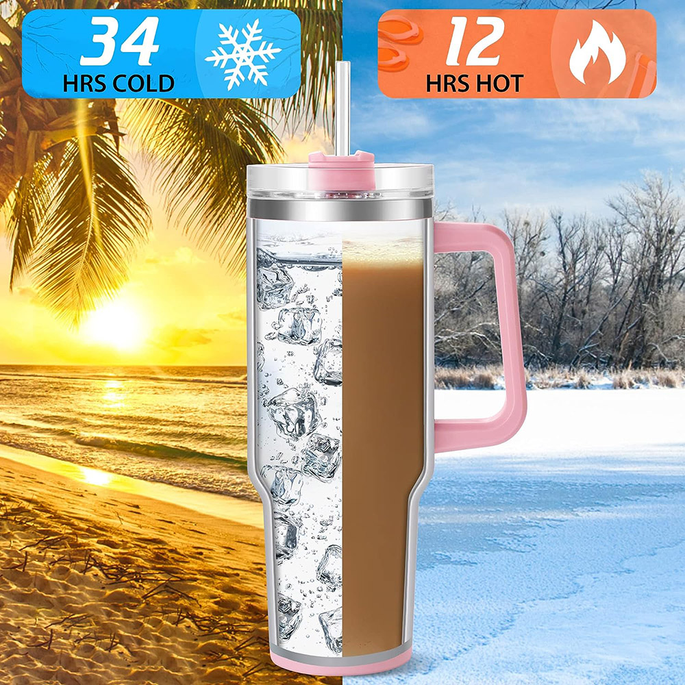 40oz Tumbler with Handle and S - Coffee Tea Tumbler 评论和价格