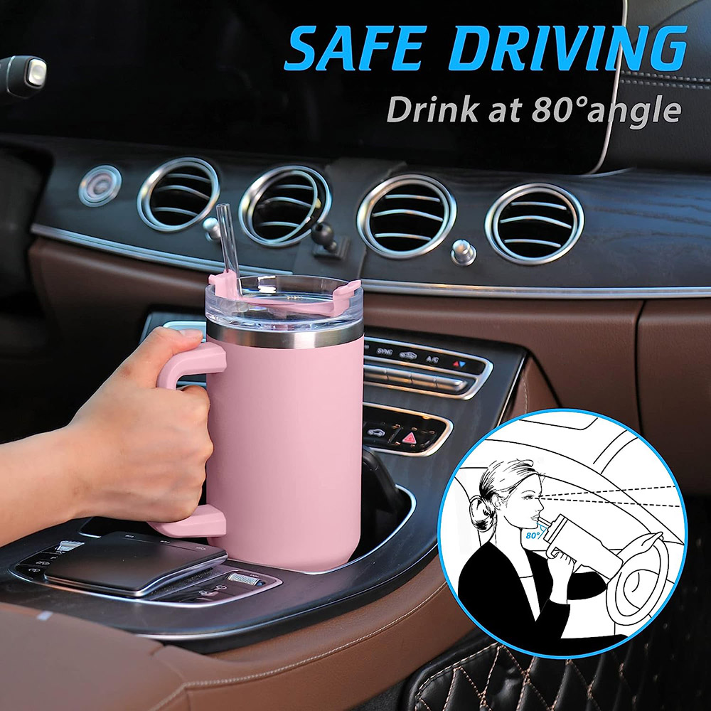 40oz Tumbler with Handle and S - Coffee Tea Tumbler 评论和价格
